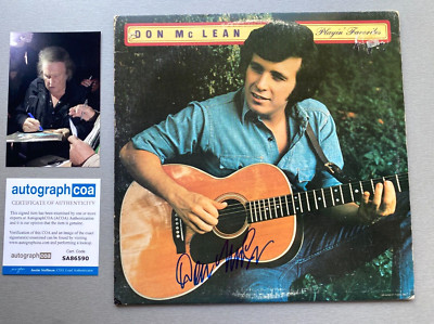 DON McLEAN  In-person signed Vinyl/LP 12'' Autogramm + Foto COA ACOA