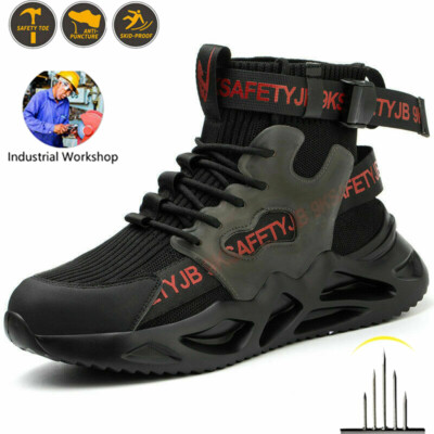 Mens Safety Shoes Cap Toe Welding Work Boots Botas De Trabajo Para Hombre Size10