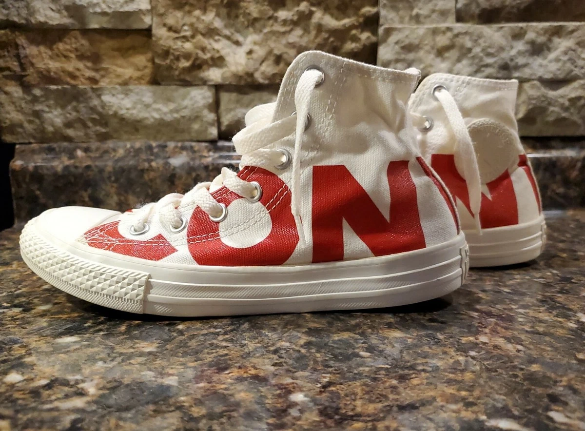 Red youth best sale converse