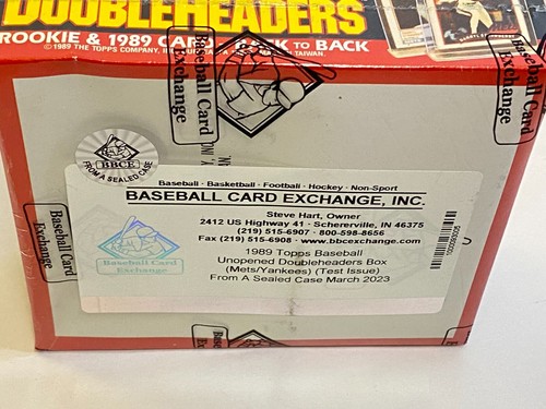 1989 Topps Baseball DoubleHeaders RARE Unopened Box FASC BBCE From Sealed Case - Picture 3 of 3