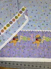 Winnie The Pooh Border Print Cotton Fabric 34" By 44 Last Piece