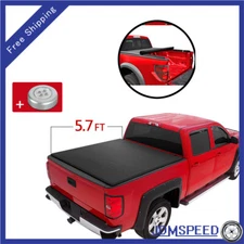 Soft Roll-Up Tonneau Cover For 2009-2019 Dodge Ram 1500 Crew Cab 5.7FT Short Bed