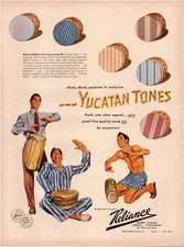 Print Ad Reliance Men's Wear 1948 Tiki MCM Full Page Large Magazine 10.5"x13.5"