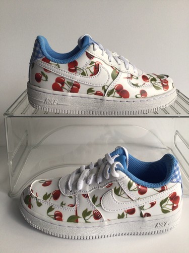 Nike Air Force 1 LV8(PS)'Cherry Picnic'White-University Blue Sz.12C  (CJ4118-100) 194272713857 | eBay