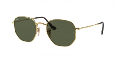 Rayban Ray-Ban 51mm Geometric Sunglasses Gold Green | eBay display picture 3