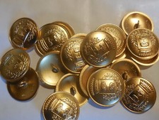 10 Kn&ouml;pfe 25mm vergoldet Stadtwache Gemeinde Biella