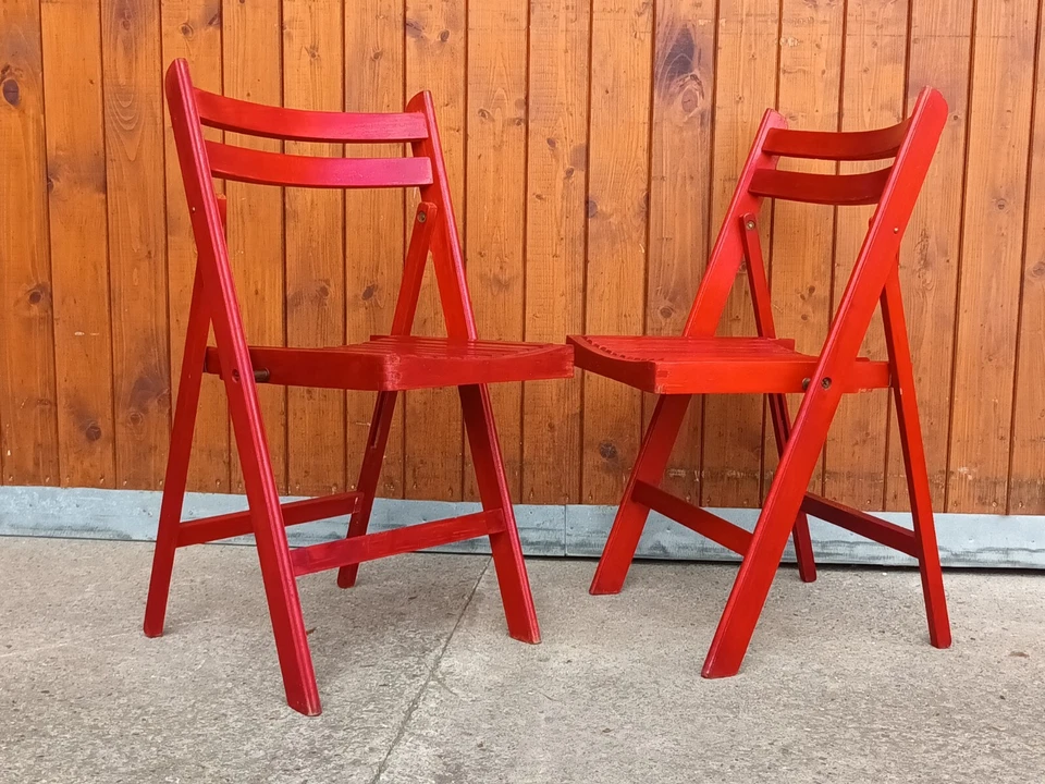 Designer Klappstuhl Holz Stuhl 60er Vintage Danish Holzstuhl Folding Chair 1/9b - Bild 1 von 4