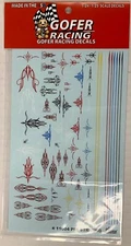 GOFER RACING DECALS pin striping pinstripe SHEET 1:24 1:25 CAR MODEL 11004