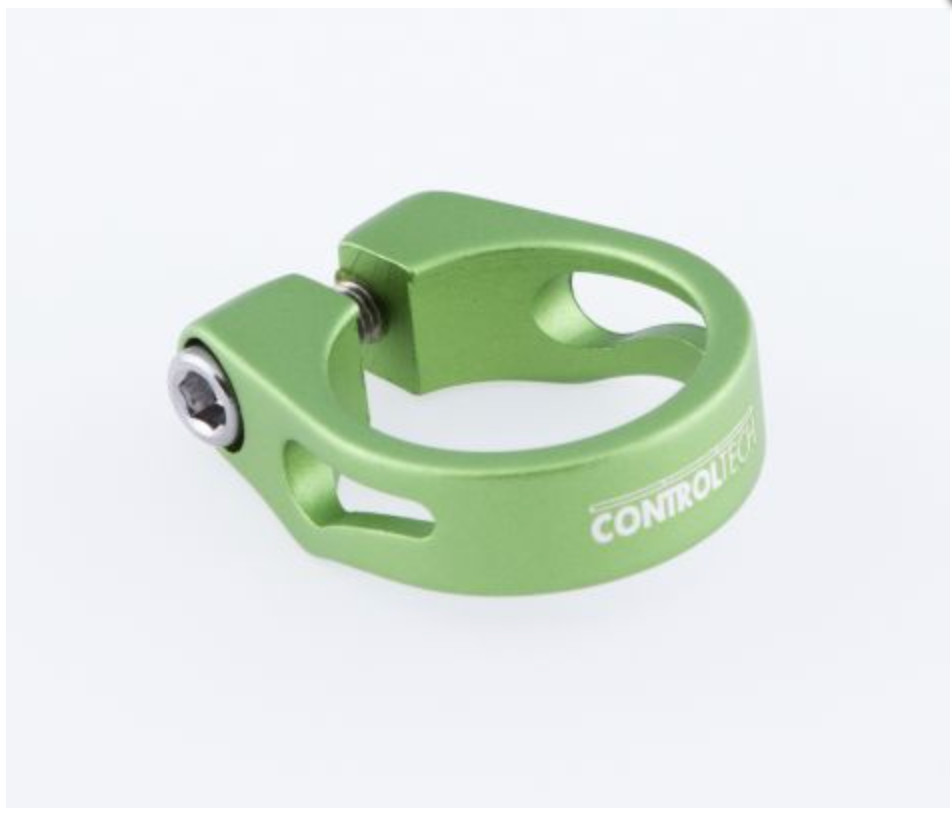 Morsetto reggisella Control Tech One verde anodizzato 31,8 mm senza sgancio rapido