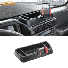Dashboard Phone Holder Storage Tray Bracket Mount for Jeep Wrangler TJ 97-06 ABS