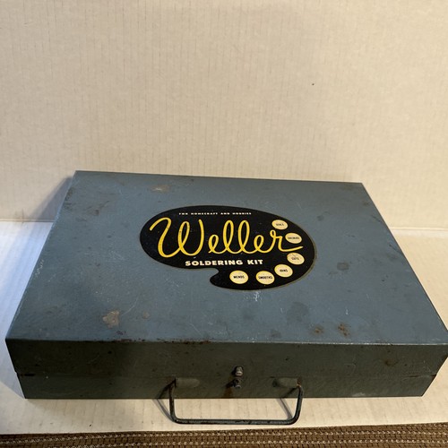 SCATOLA IN METALLO PER FERRI SALDATURA WELLER ACC VINTAGE ARREDAMENTO INDUSTRIALE RETRÒ ACCENTO - Foto 4 di 8