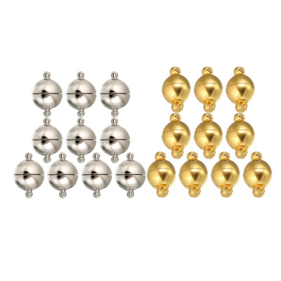 Magnetische Schmuckverschlüsse Aus Messing – 20 Sets, 12 Mm Loch, Mit Klebeenden Für DIY