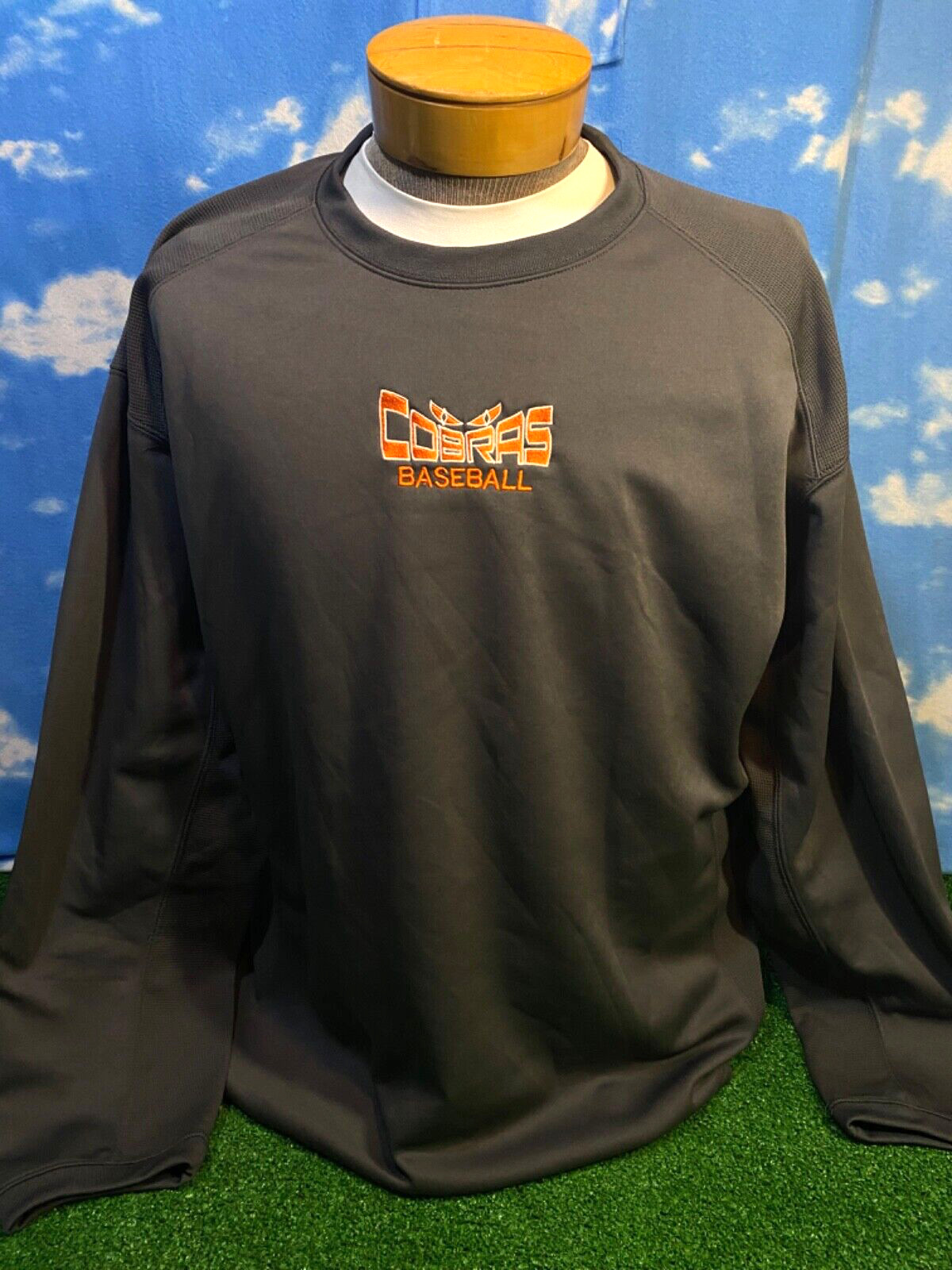 Cobras Baseball Pullover warmup jacket Sweatshirt… - image 1
