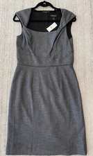 NWT White House Black Market Charcoal Gray Sleeveless Sheath Dress Sz 8 - Cute