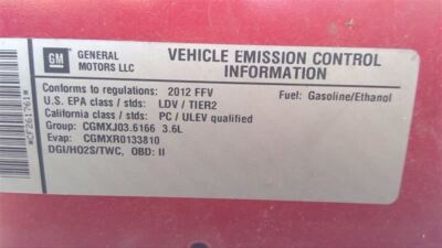 Automatic Transmission 6 Speed FWD Opt MH2 Fits 12 EQUINOX 625675