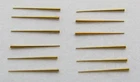 tool for watchmaker bench 12 conical pins for hairspring in brass 0.2 - 0.1 mm