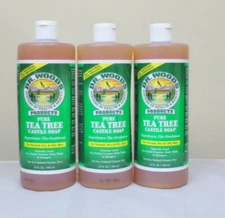 Dr. Woods Pure Tea Tree Castile Soap Normal to Oily Skin ( 3 PACK)
