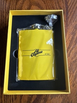 Al Capone Cigars Promotional Flask Yellow/NEW/IN-BOX