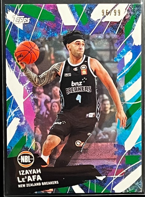 2025-26 NBL TOPPS Izayah Le'Afa GREEN BASE BREAKERS card #58 d#96/99