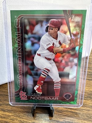 2025 Topps Series 1 Green Palm Tree Foil - Lars Nootbaar #203 - 98/99 Cardinals