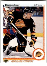 1990-91 Upper Deck #77 Vladimir Krutov Vancouver Canucks Rookie NHL Hockey
