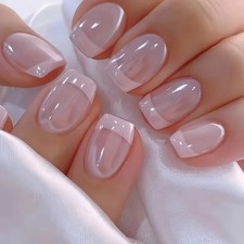 Elegant French Pearl Gloss Press On Nails - 2...