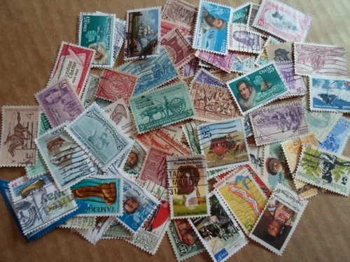 Collection 100 US stamps - 250th Birthday series-#18 Immigration, Westward Expan