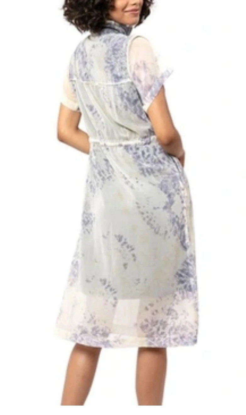 Abito Religion Supreme dettaglio teschio taglia 10 UK 38 EU VIOLA GIALLO CHIFFON