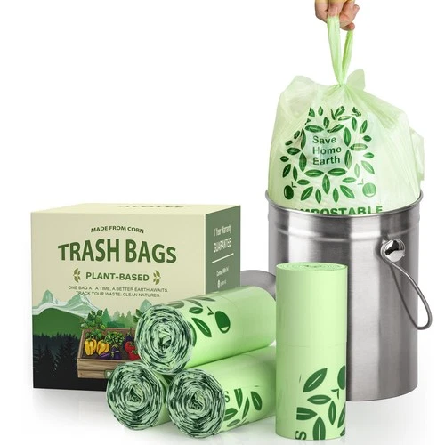 AYOTEE Small Compost Bags 2.6 Gallon with Handles Compostable Trash 100 Count - Picture 1 of 8