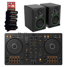 Pioneer DJ DDJ-FLX4 DJ Controller  CR3.5BT Speakers  Cable Ties