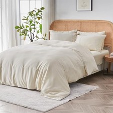 AiryWeight Tencel Duvet Cover, 100 Lyocell Derived from Full/Queen Fog