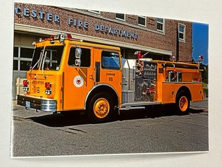 Worcester MA E16 Maxim pumper Fire Apparatus Print A64