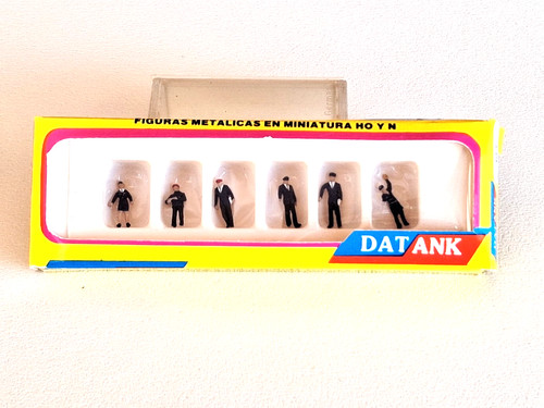 6 FIGURAS METÁLICAS FERROVIARIOS DE ESTACIÓN ESCALA N ANESTE DATANK 3200 (I803) | Condition: Nuevo
