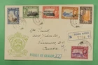 DR WHO 1941 HONG KONG FDC KGVI COMBO WWII CENSORED TO CANADA R43432