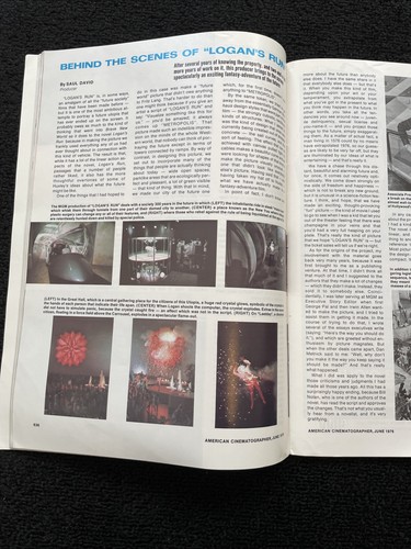 VTG American Cinematographer June 1976 - Logan’s Run And How It Was Filmed - AC1 - Picture 13 of 21