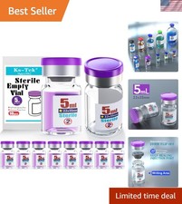 5ml Leak-Proof Glass Vials with Self-Healing Port Aluminum Cap - Set of 10