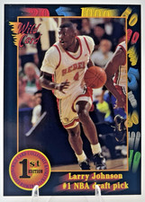 1991 Wild Card Larry Johnson #1 NBA Draft Pick 1st Edition Rookie Card. rookie card picture