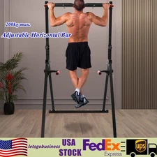Adjustable Horizontal Bar Pull Up Dip Station Bar for Home Gym Strength Train