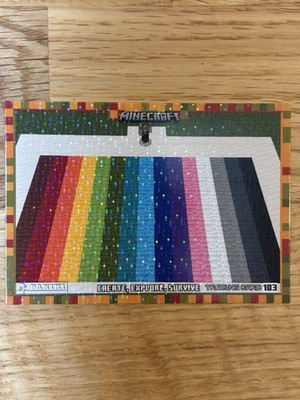 Panini Minecraft Create Explore Survive 2023 Regenbogen Nr.103 Pixel Holo Card