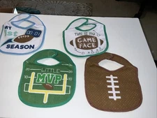 Baby Infant Boy Bibs Football Bundle Of 4 By Old East Main Co New