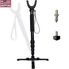 Lightweight Adjustable Shooting Stick Monopod W/ Swivel Yoke Tripod Base New