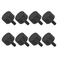 8 PCS M3x6mm Flat Knurled Head Thumb Screws for Household Appliances, Black