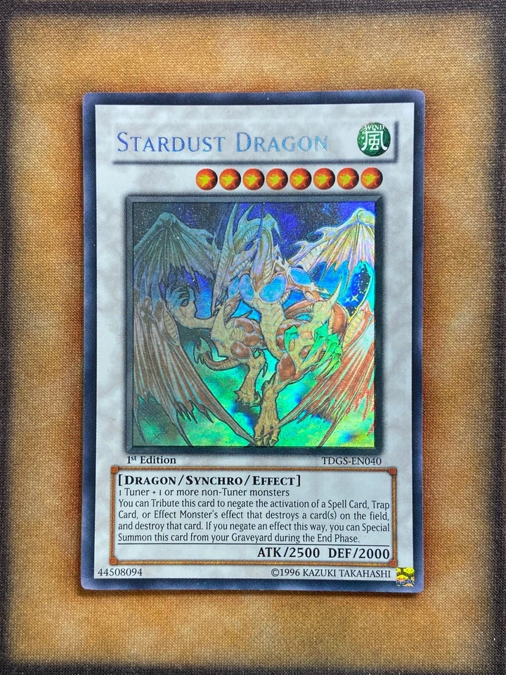 Yugioh Stardust Dragon TDGS-EN040 FANTASMA RARO 1ª EDICIÓN CASI NUEVO