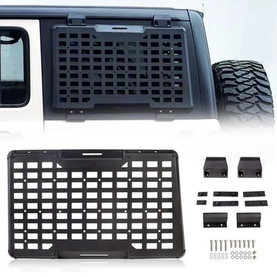 for 2018-2026 Jeep Wrangler JL 4 Doors Rear Window Modular Storage Molle Panel
