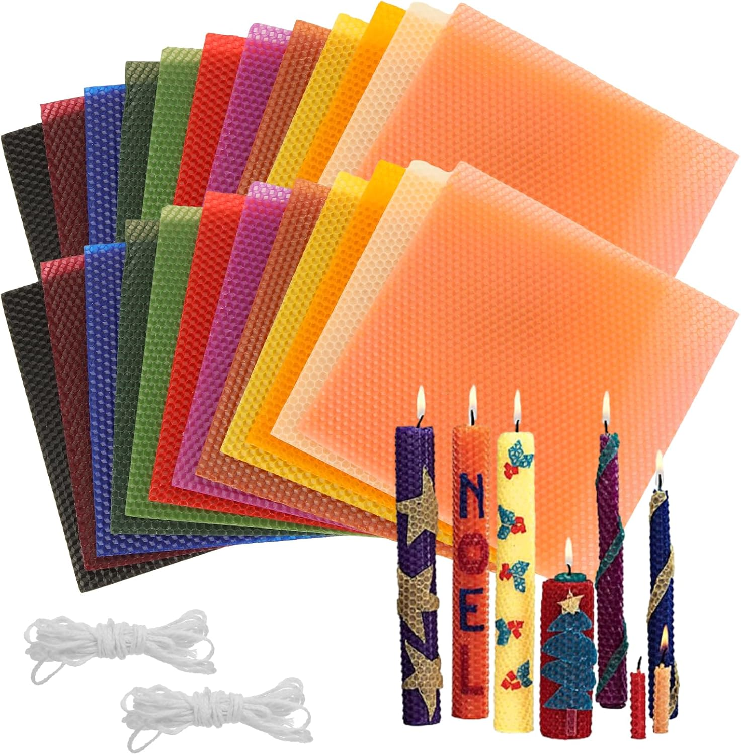 24PCS Beeswax Sheets for Candle Making 8X8 Inch, 12 Colors | eBay