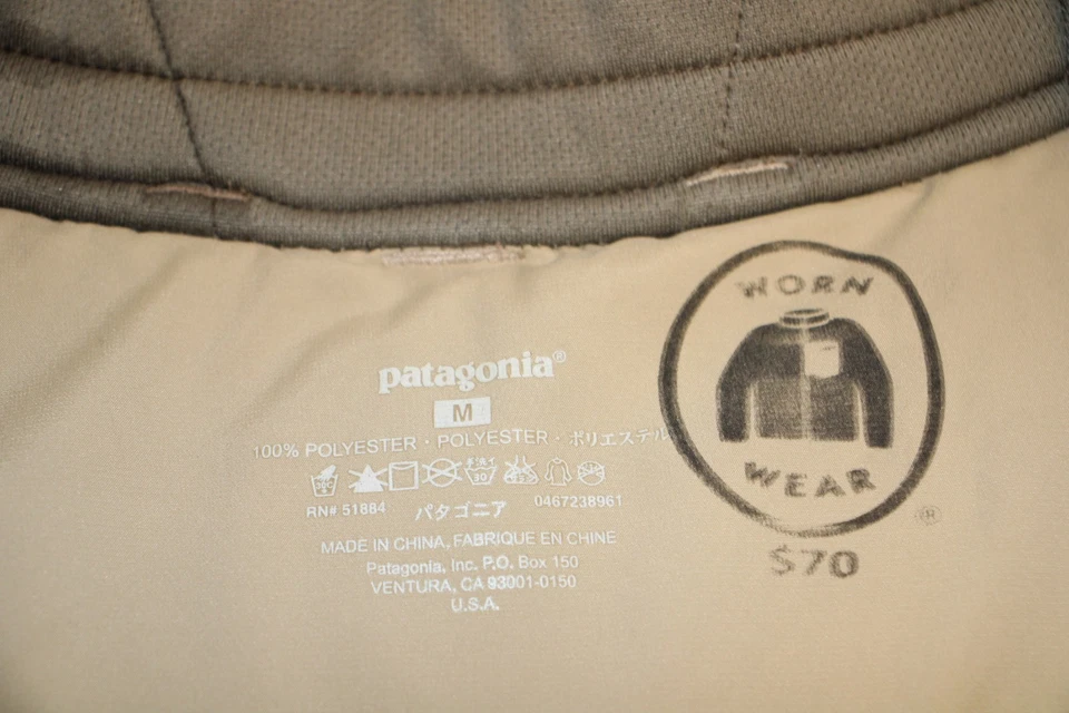 Patagonia Fishing Vest Mens Size M Beige Zip Pockets Mesh Stealth Angler Nylon - Image 3 of 4