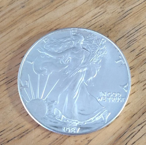 U.S. Mint American Eagle 1 oz Silver Coin 1987 .999 Fine Bullion