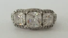 Vintage Sterling Silver Crystal CZ Ring 925 Size 6 1/2