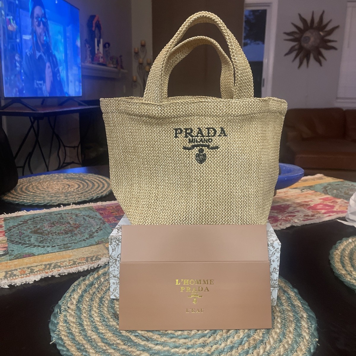 Prada Straw Tote Bag VIP/GWP | eBay