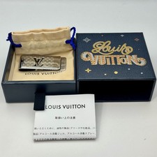 Portafoglio LOUIS VUITTON M65041 fermasoldi argento metallo lucido logo LV...